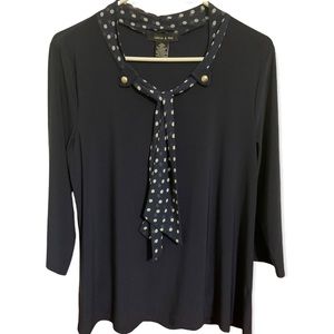 Adele & May Blouse with polka Dot Scarf